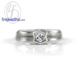 แหวนทองคำขาว แหวนเพชร แหวนคู่ แหวนแต่งงาน แหวนหมั้น - R1255DWG